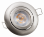 Preview: LED-Einbauleuchte 5W, 400lm, 3000K, Edelstahl gebürstet